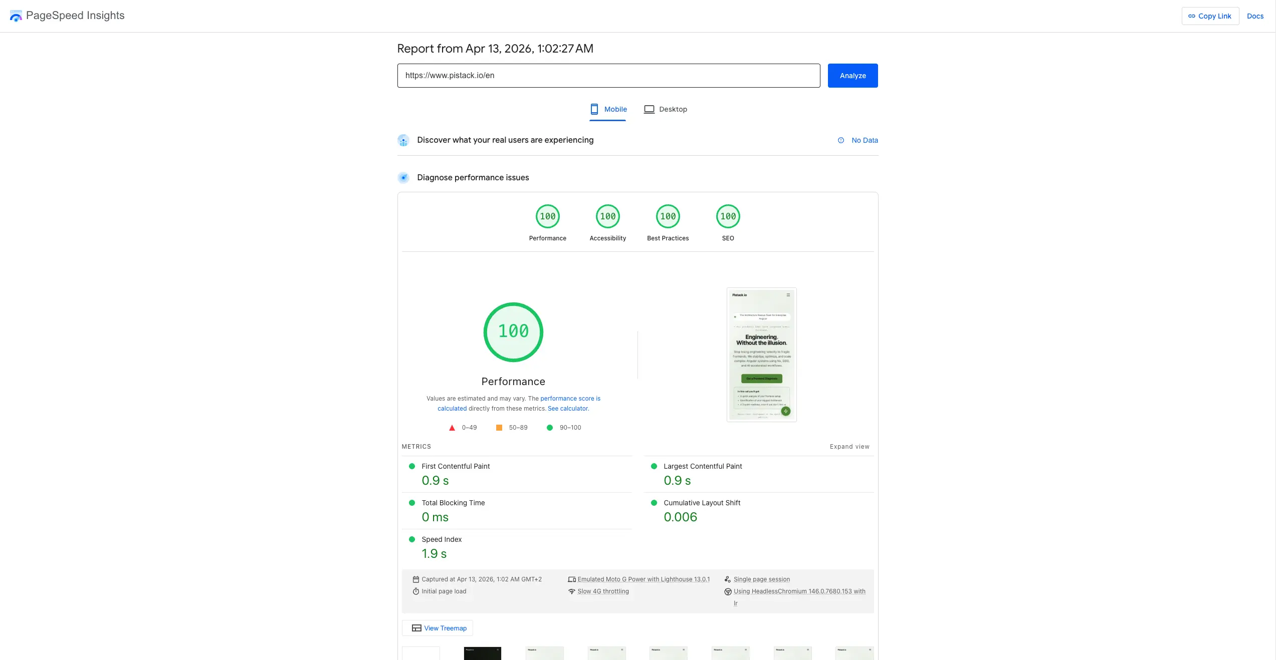 Lighthouse 100/100 Optimizacija Performansi